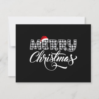 Frohe Weihnachten Büffel schwarz-weiß kariert für