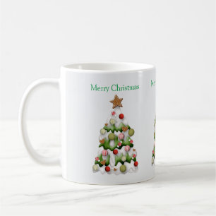 Frohe Weihnachten bunter Schnee Weihnachtsbaum Kaffeetasse