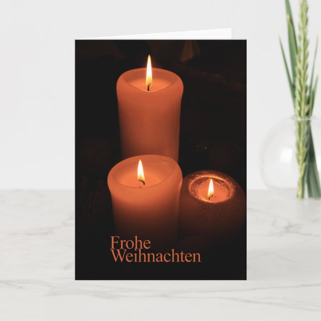 Frohe Weihnachten Burning Kerzen Weihnachten (Vorderseite)
