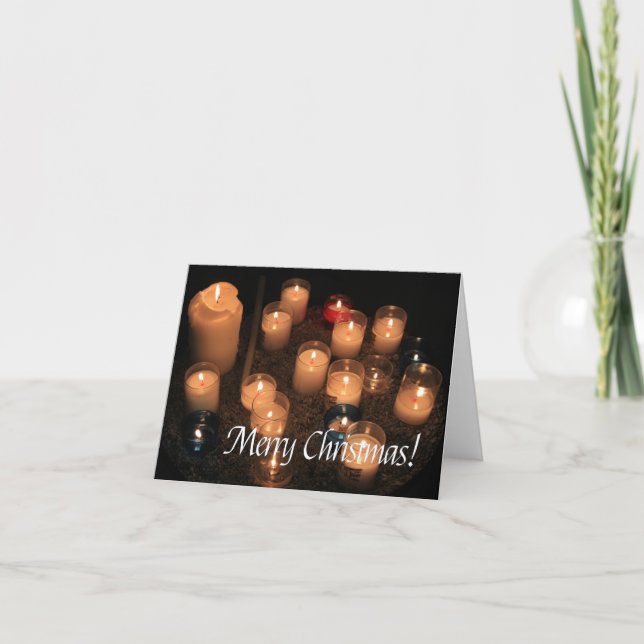 Frohe Weihnachten Burning Kerzen Weihnachten Weihn (Vorderseite)