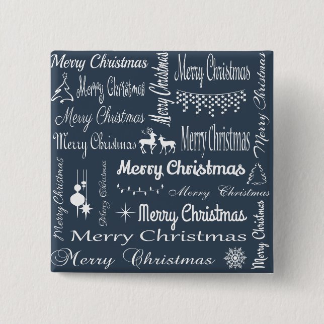 Frohe Weihnachten Button (Vorderseite)