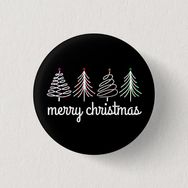 Frohe Weihnachten Button (Vorderseite)