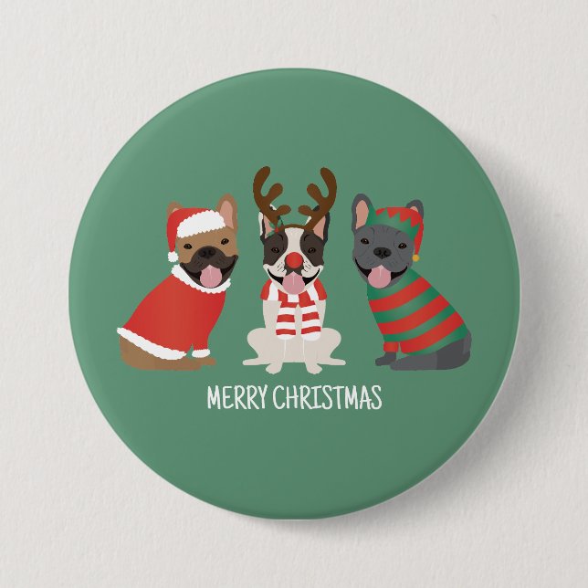Frohe Weihnachten Button (Vorderseite)