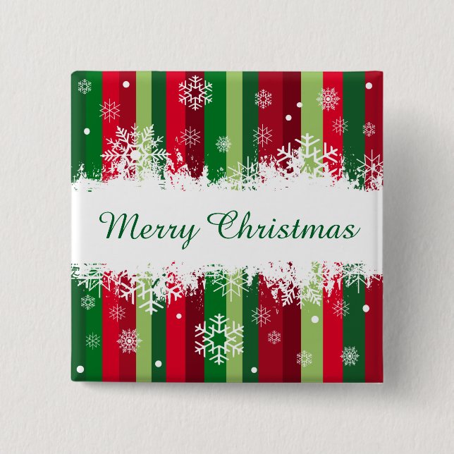 Frohe Weihnachten Button (Vorderseite)