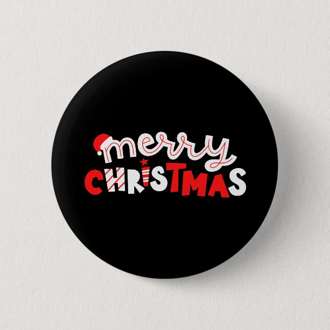 Frohe Weihnachten Button (Vorderseite)