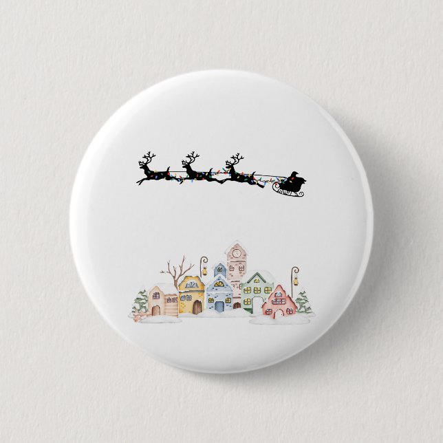 Frohe Weihnachten Button (Vorderseite)