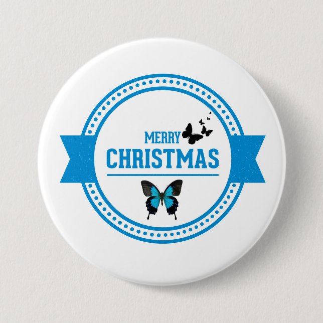 Frohe Weihnachten Button (Vorderseite)