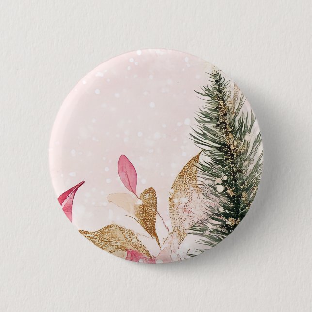 Frohe Weihnachten Button (Vorderseite)
