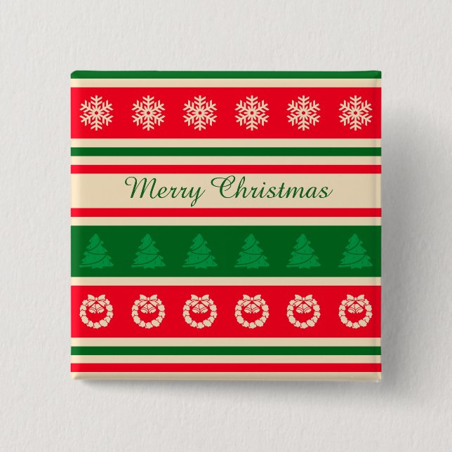 Frohe Weihnachten Button (Vorderseite)