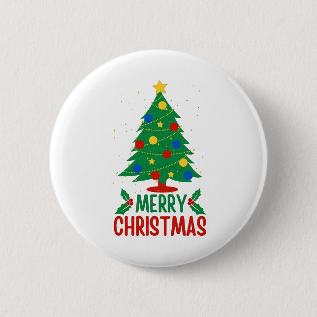 Frohe Weihnachten Button (Vorderseite)