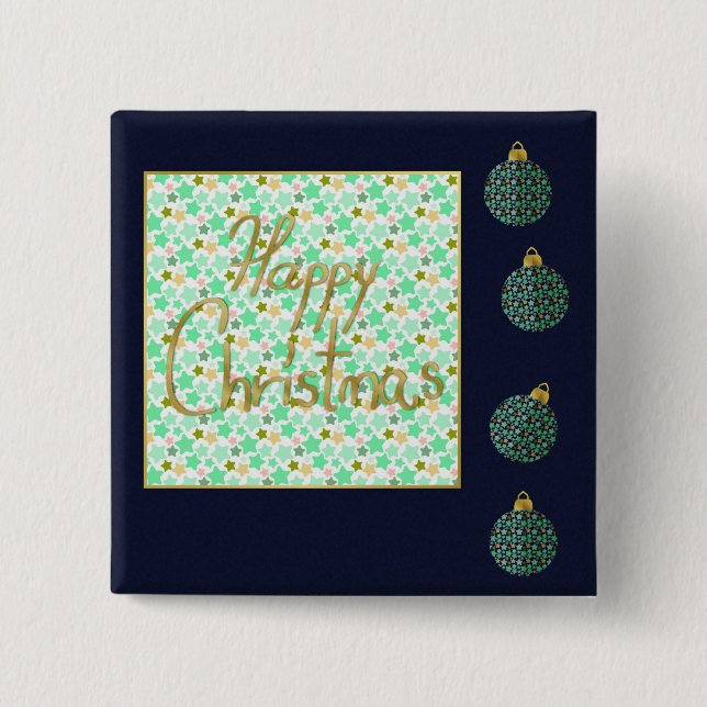 Frohe Weihnachten Button (Vorderseite)