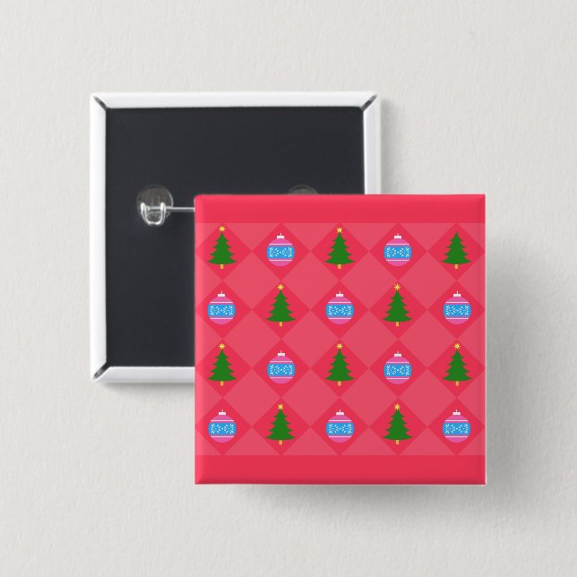 Frohe Weihnachten Button (Vorne & Hinten)
