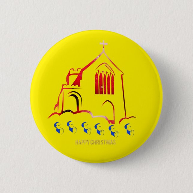 Frohe Weihnachten Button (Vorderseite)