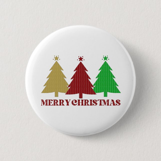 Frohe Weihnachten Button (Vorderseite)