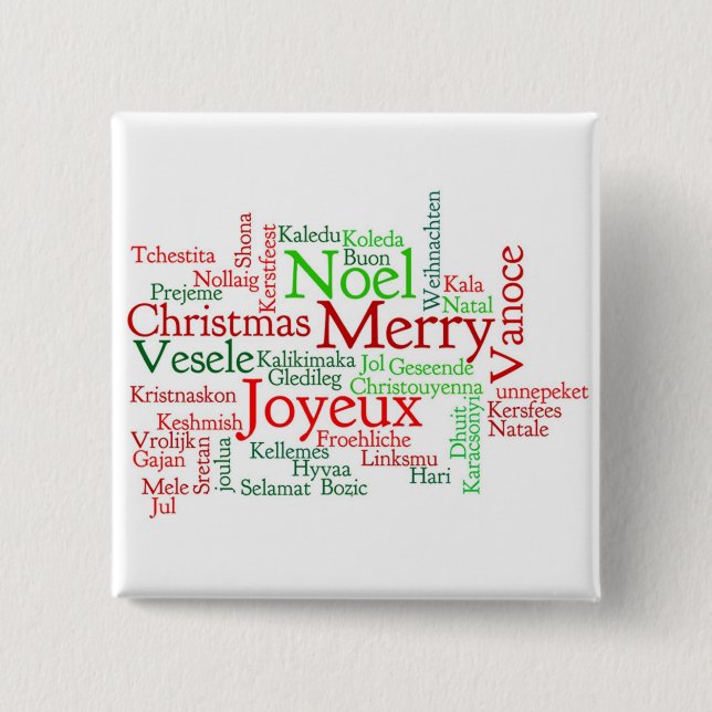 Frohe Weihnachten Button (Vorderseite)