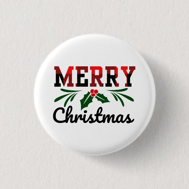 Frohe Weihnachten Button (Vorderseite)