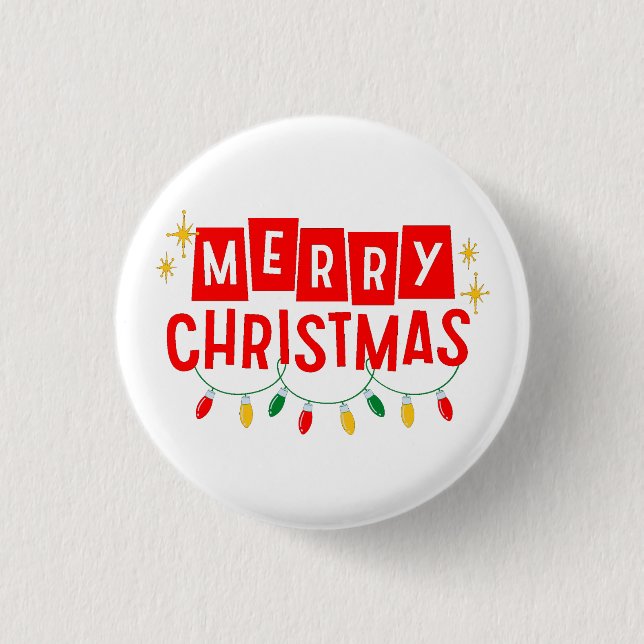 Frohe Weihnachten Button (Vorderseite)
