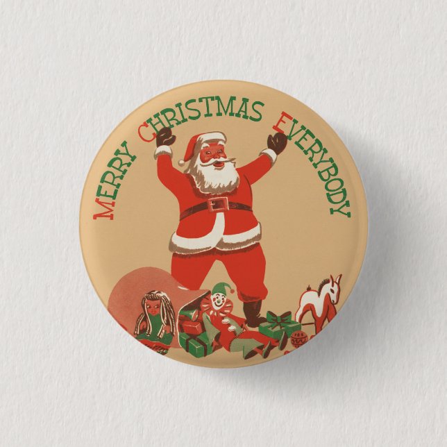 Frohe Weihnachten Button (Vorderseite)