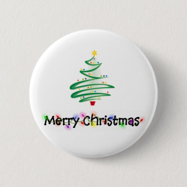 Frohe Weihnachten Button (Vorderseite)
