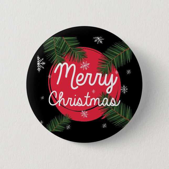 Frohe Weihnachten Button (Vorderseite)