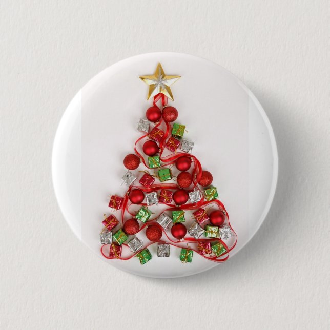 Frohe Weihnachten Button (Vorderseite)