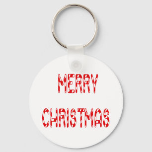 Frohe Weihnachten Candy Cane Schrift Schlüsselanhänger