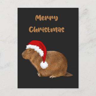 Frohe Weihnachten Capybara Postkarte