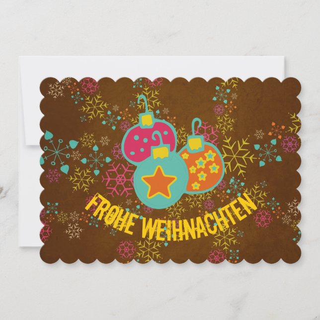 Frohe Weihnachten Carte de jours fériés (Devant)