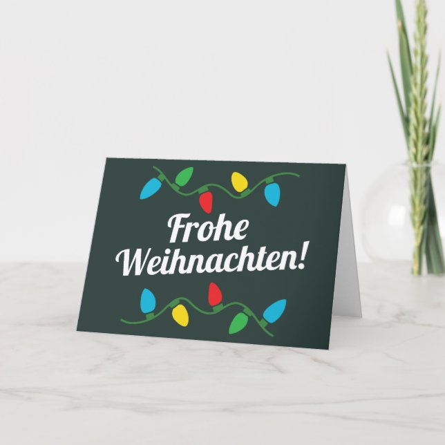 Frohe Weihnachten | Carte de Noël allemande (Devant)