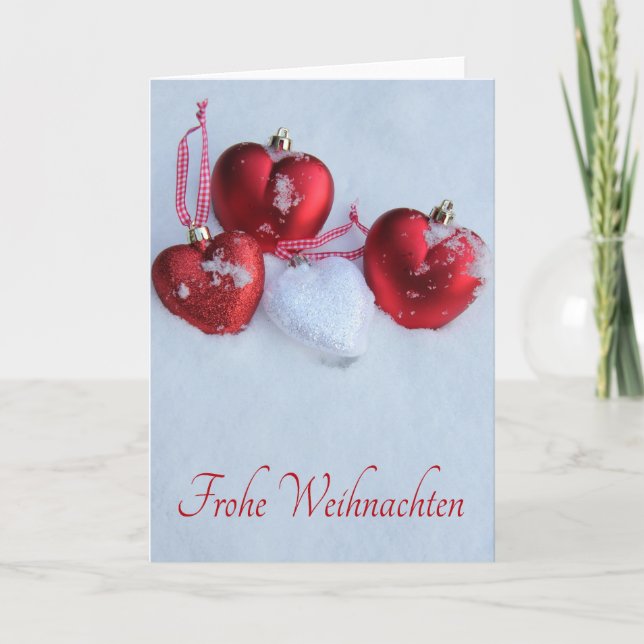 Frohe Weihnachten, carte de Noël allemande (Devant)