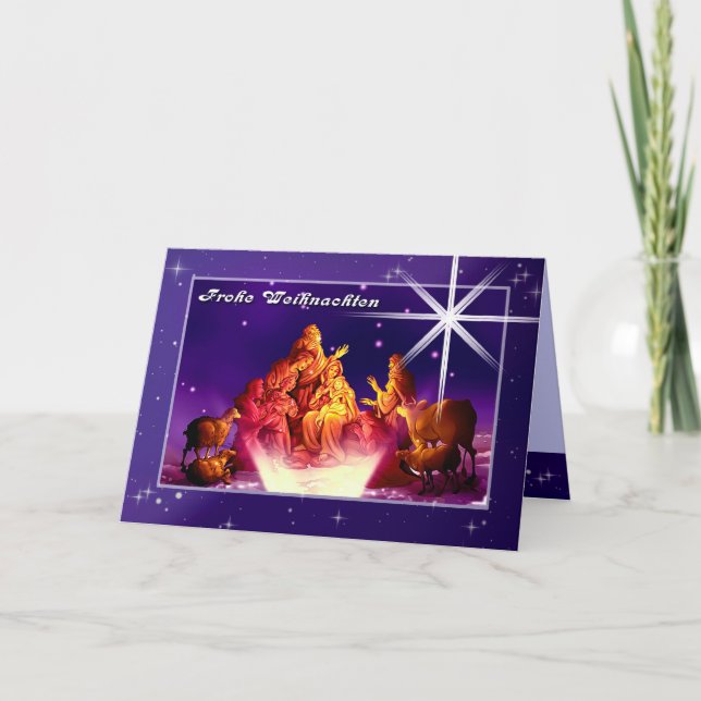 Frohe Weihnachten. Carte de Noël en allemand (Devant)