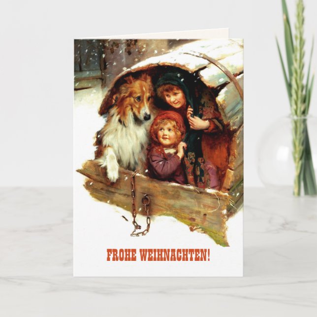 Frohe Weihnachten. Carte de Noël en allemand (Devant)