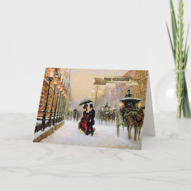 Frohe Weihnachten. Carte de Noël en allemand (Devant)