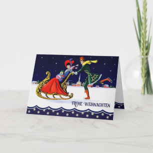 Frohe Weihnachten. Carte de Noël en allemand