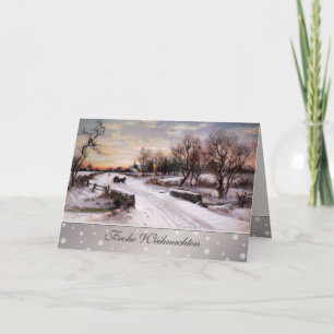 Frohe Weihnachten. Carte de Noël en allemand