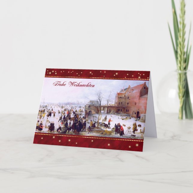 Frohe Weihnachten. Carte de Noël en allemand (Devant)