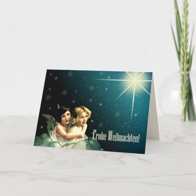 Frohe Weihnachten. Cartes de Noël en allemand (Devant)