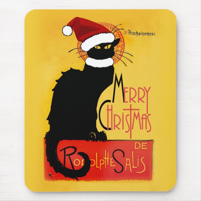 Frohe Weihnachten - Chat Noir Mousepad (Vorne)