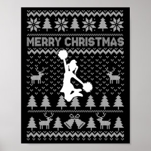 Frohe Weihnachten Cheerleading Mädchen Liebhaber H Poster