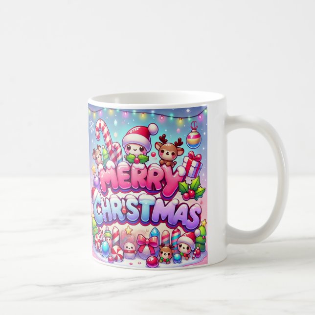 "Frohe Weihnachten Chibi Wonderland" Kaffeetasse (Rechts)