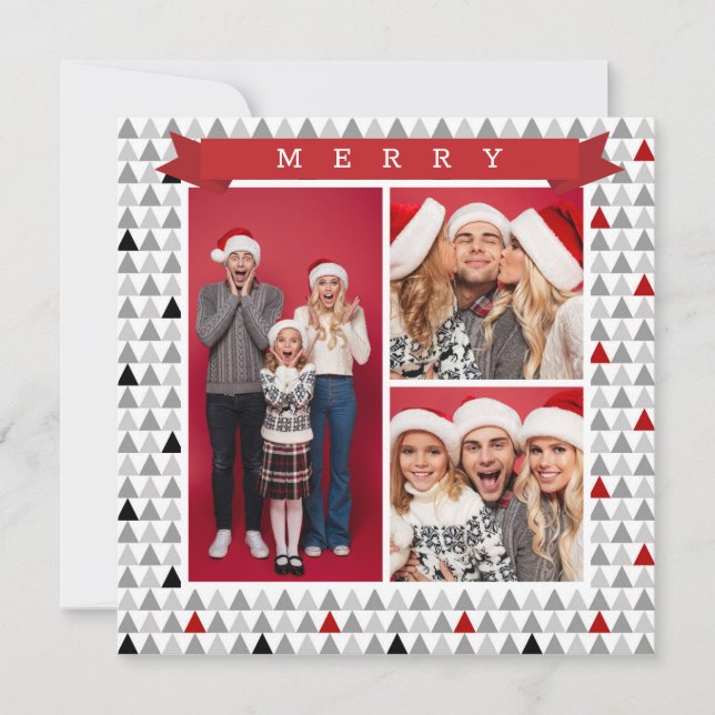 Frohe Weihnachten Chic Modernes Baummuster 3 Foto (Vorderseite)