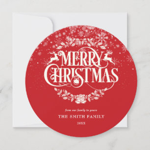 Frohe Weihnachten Chic Schneemuster Elegant Modern