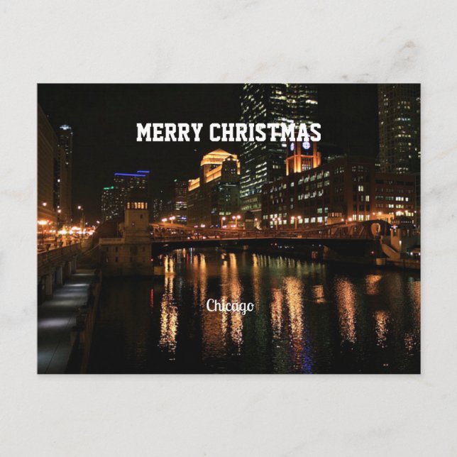 Frohe Weihnachten - Chicago Skyline (Vorderseite)
