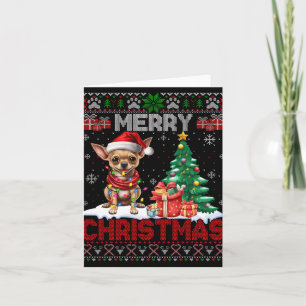Frohe Weihnachten Chihuahua Dog Lover Familie Ugly Karte