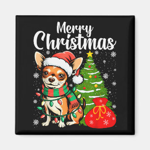 Frohe Weihnachten Chihuahua Magnet