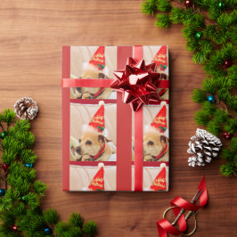 Frohe Weihnachten Chihuahua mit Party Hat Geschenkpapier