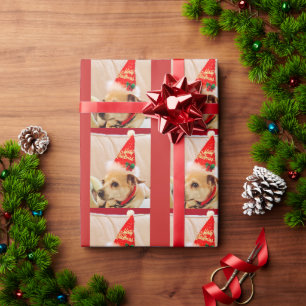 Frohe Weihnachten Chihuahua mit Party Hat Geschenkpapier