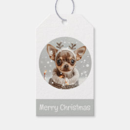 Frohe Weihnachten Chihuahua Reindeer Dog Geschenkanhänger