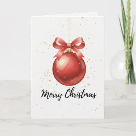 Frohe Weihnachten Christbaumkugel Karte Roter Schm