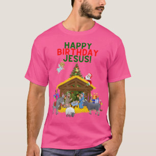 Frohe Weihnachten Christlichen Glückwunsch Geburts T-Shirt